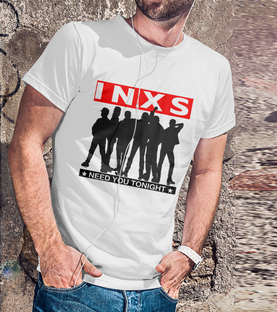 Inxs Need You Tonight Silhouette Band Members T-Shirt