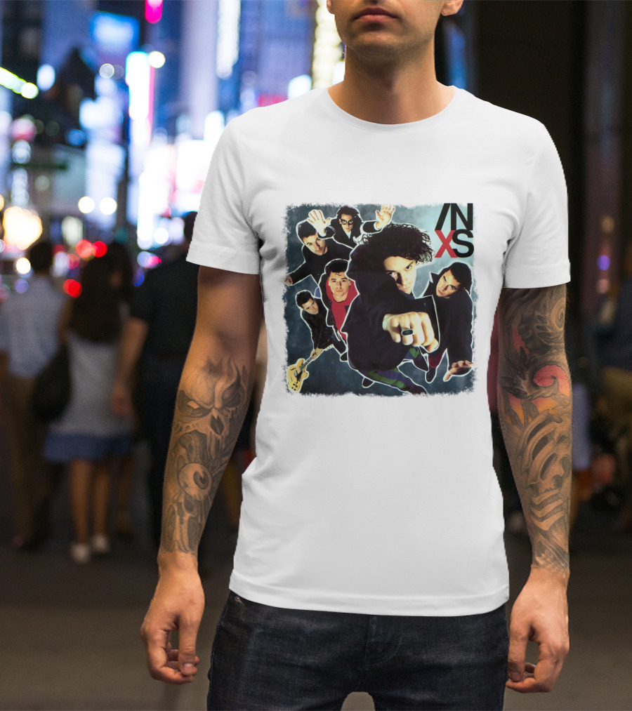 Inxs Band Members Action Collage Art T-Shirt