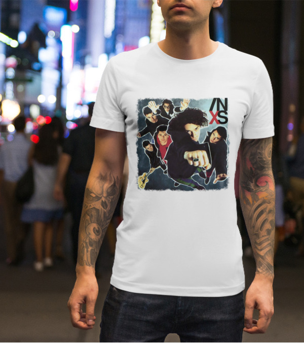 Inxs Band Members Action Collage Art T-Shirt
