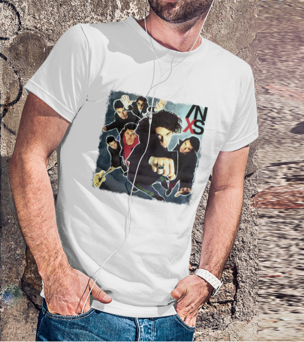 Inxs Band Members Action Collage Art T-Shirt