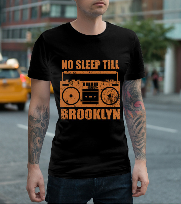 No Sleep Till Brooklyn Vintage Boombox T-Shirt