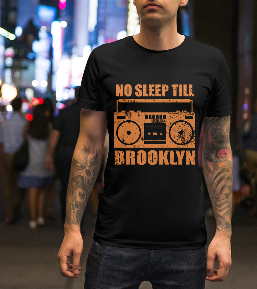 No Sleep Till Brooklyn Vintage Boombox T-Shirt