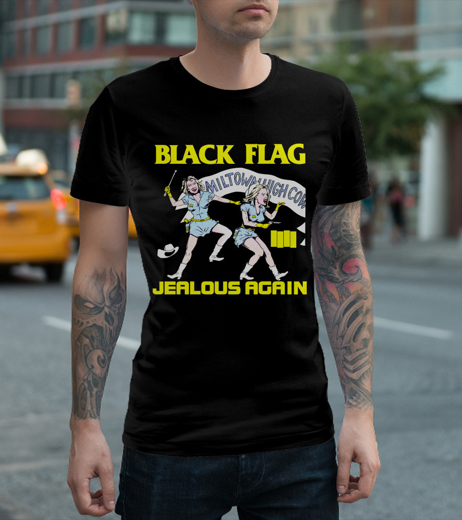 Black Flag Jealous Again Miltown High Co T-Shirt