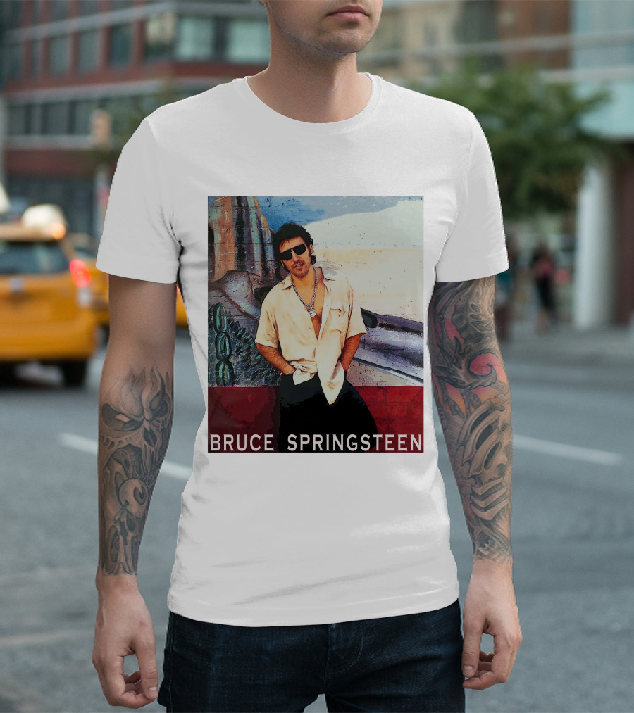 Bruce Springsteen Brs (20) Retro Sunglasses Style Music Legend T-Shirt