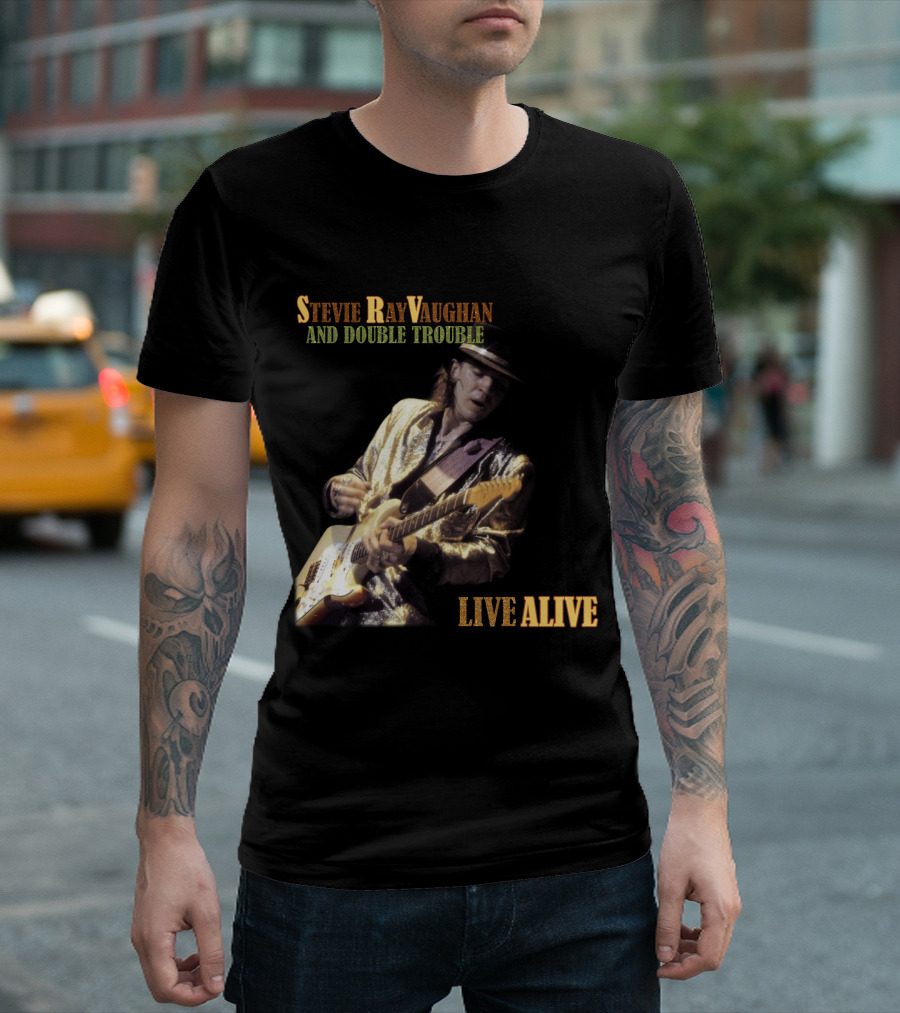 Stevie Ray Vaughan And Double Trouble Live Alive T-Shirt