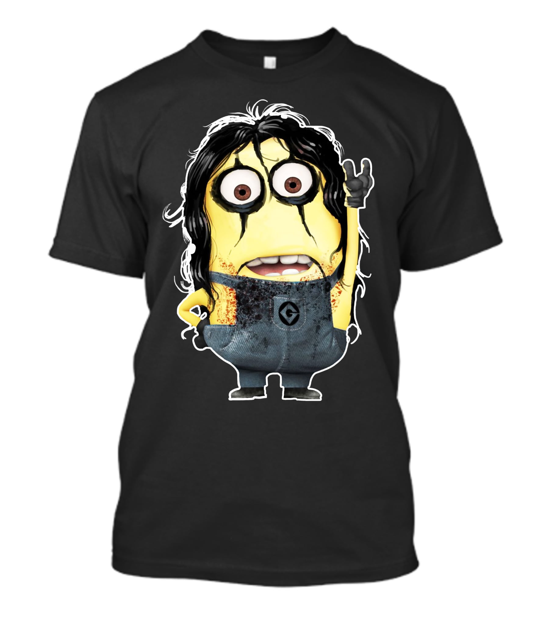 Minion Alice Cooper Parody Rock Gesture T-Shirt