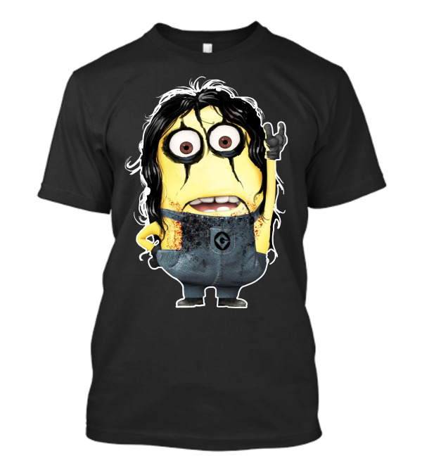 Minion Alice Cooper Parody Rock Gesture T-Shirt