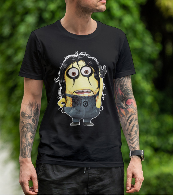 Minion Alice Cooper Parody Rock Gesture T-Shirt