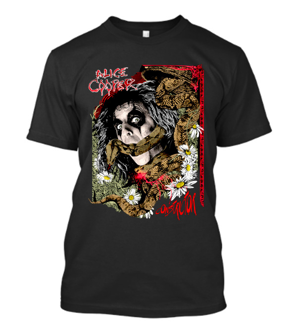 Alice Cooper Constrictor Snake And Daisies T-Shirt