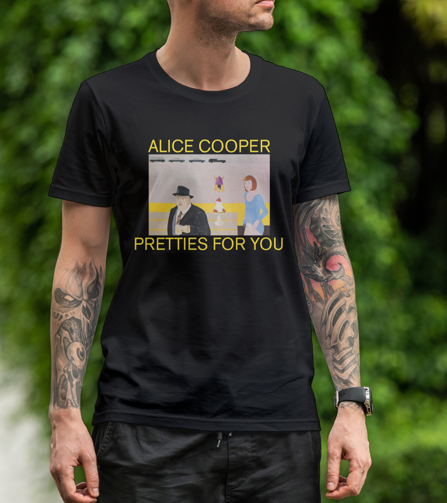 Alice Cooper Pretties For You Retro Album Cover Art T-Shirt