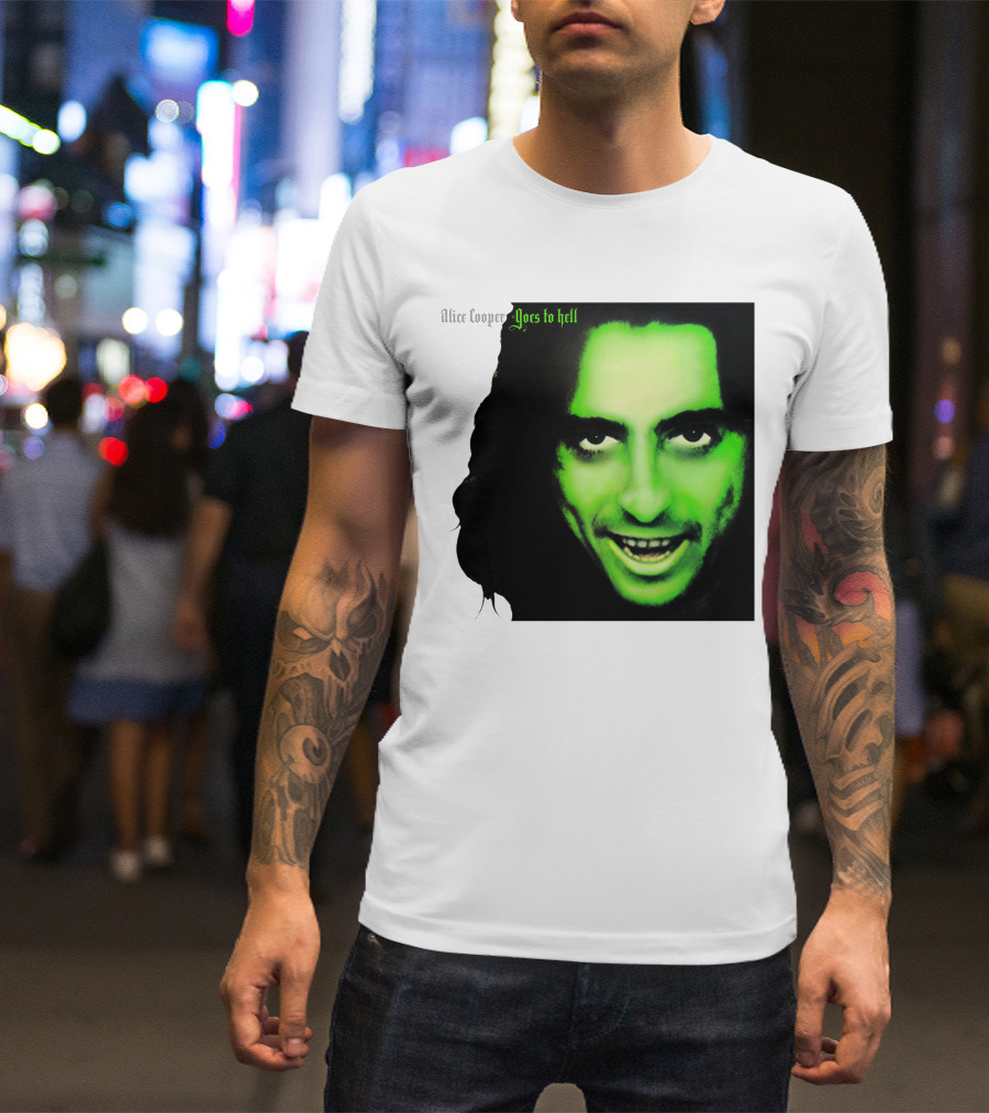 Alice Cooper Goes To Hell Iconic Green Face T-Shirt