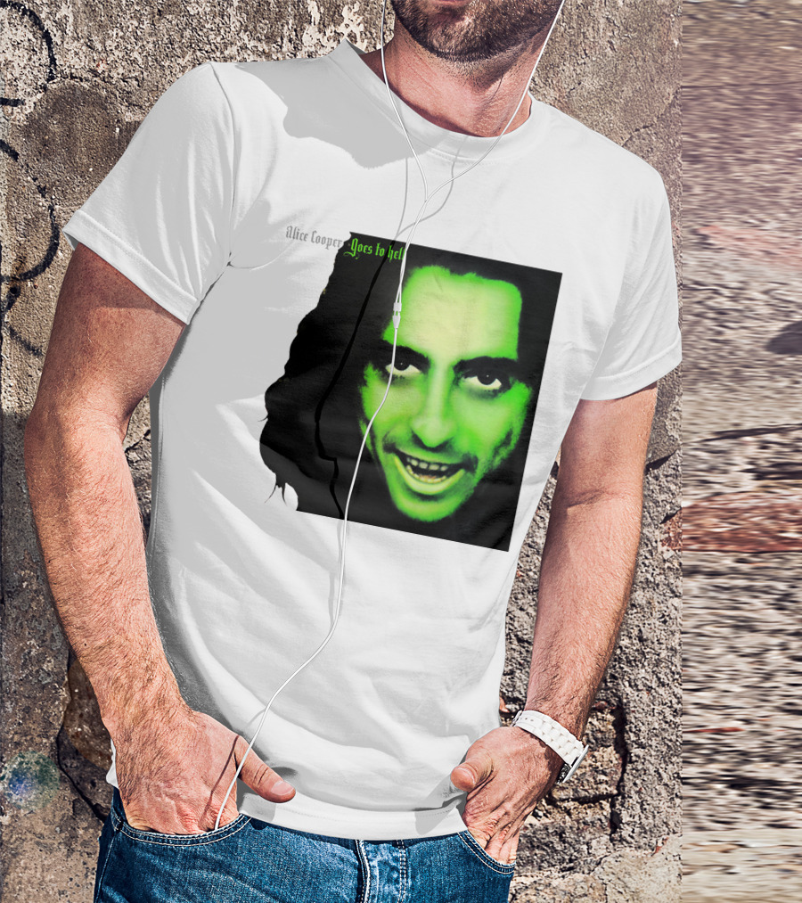 Alice Cooper Goes To Hell Iconic Green Face T-Shirt