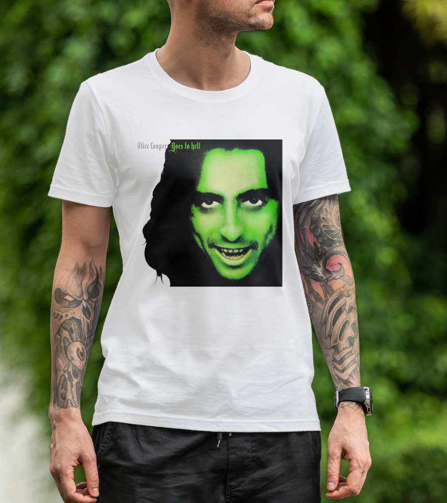 Alice Cooper Goes To Hell Iconic Green Face T-Shirt
