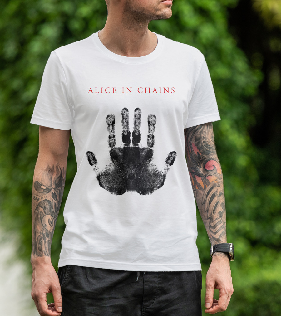 Alice In Chains Handprint With Numbers T-Shirt