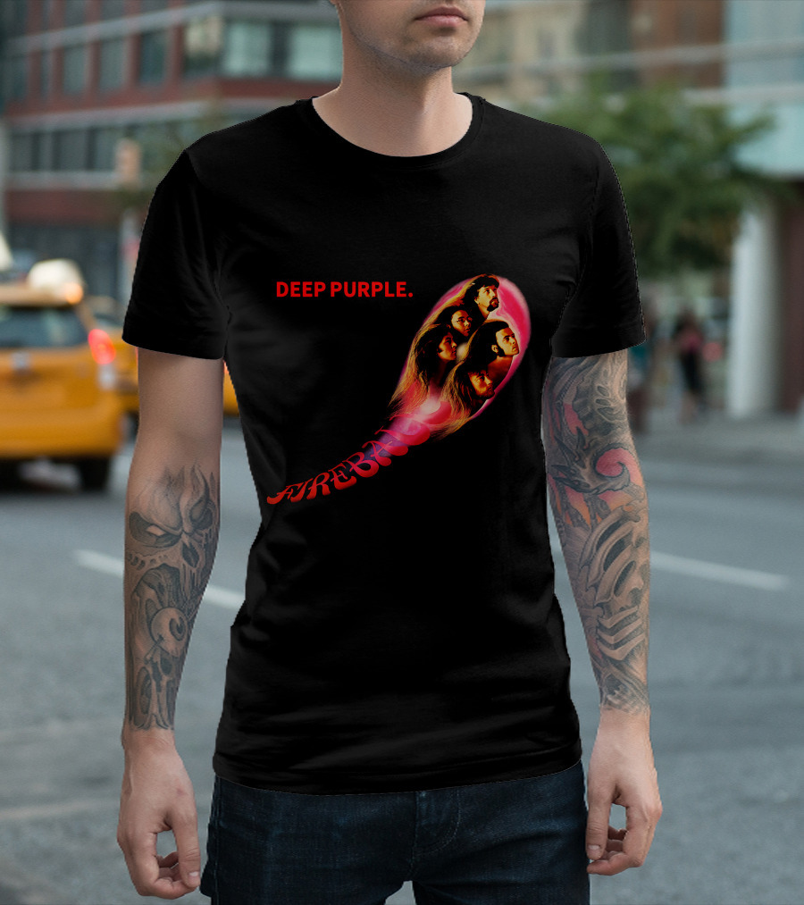 Deep Purple Fireball Album Cover Artwork T-Shirt