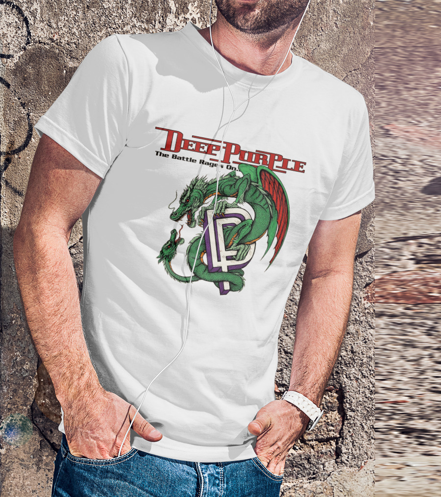 Deep Purple The Battle Rages On Dragon Artwork T-Shirt
