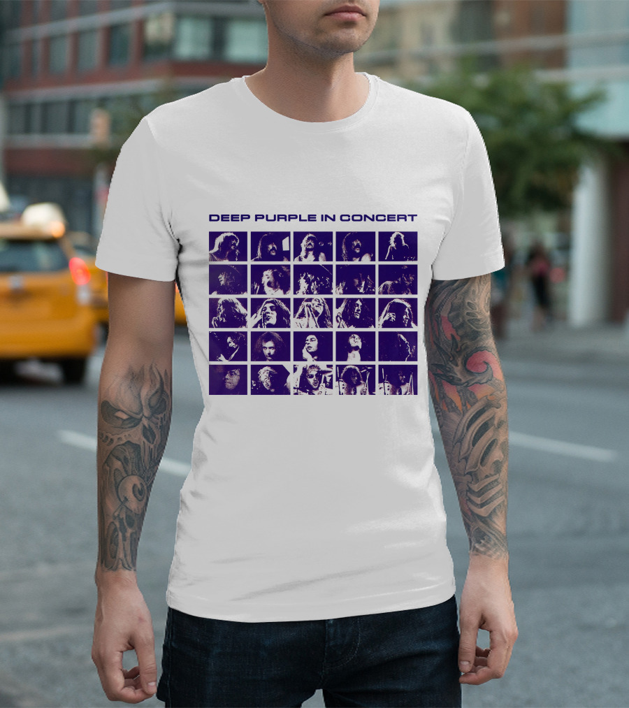 Deep Purple In Concert Grid Photos T-Shirt