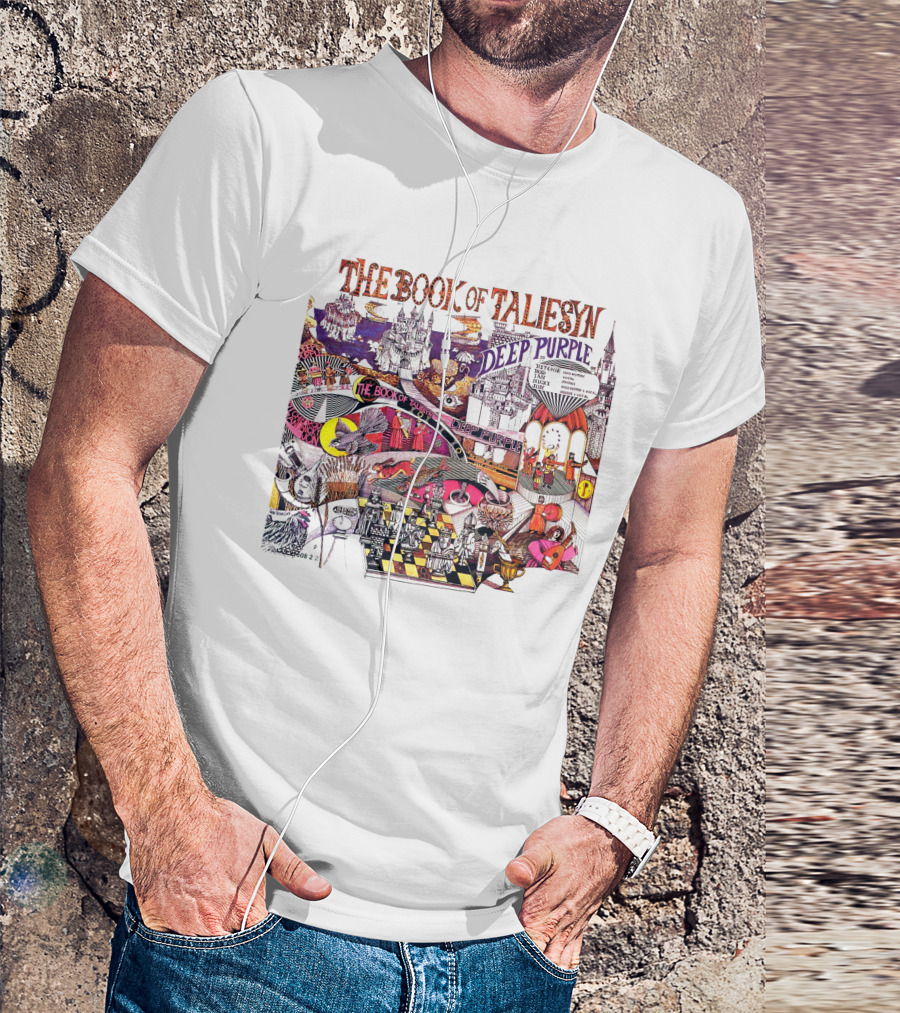 The Book Of Taliesyn Deep Purple Vintage Album Art Chessboard Scene T-Shirt