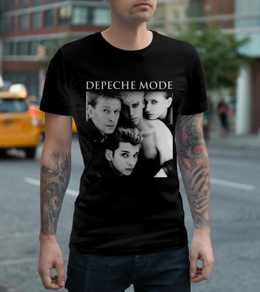 Depeche Mode Band Black And White Photo Quartet T-Shirt