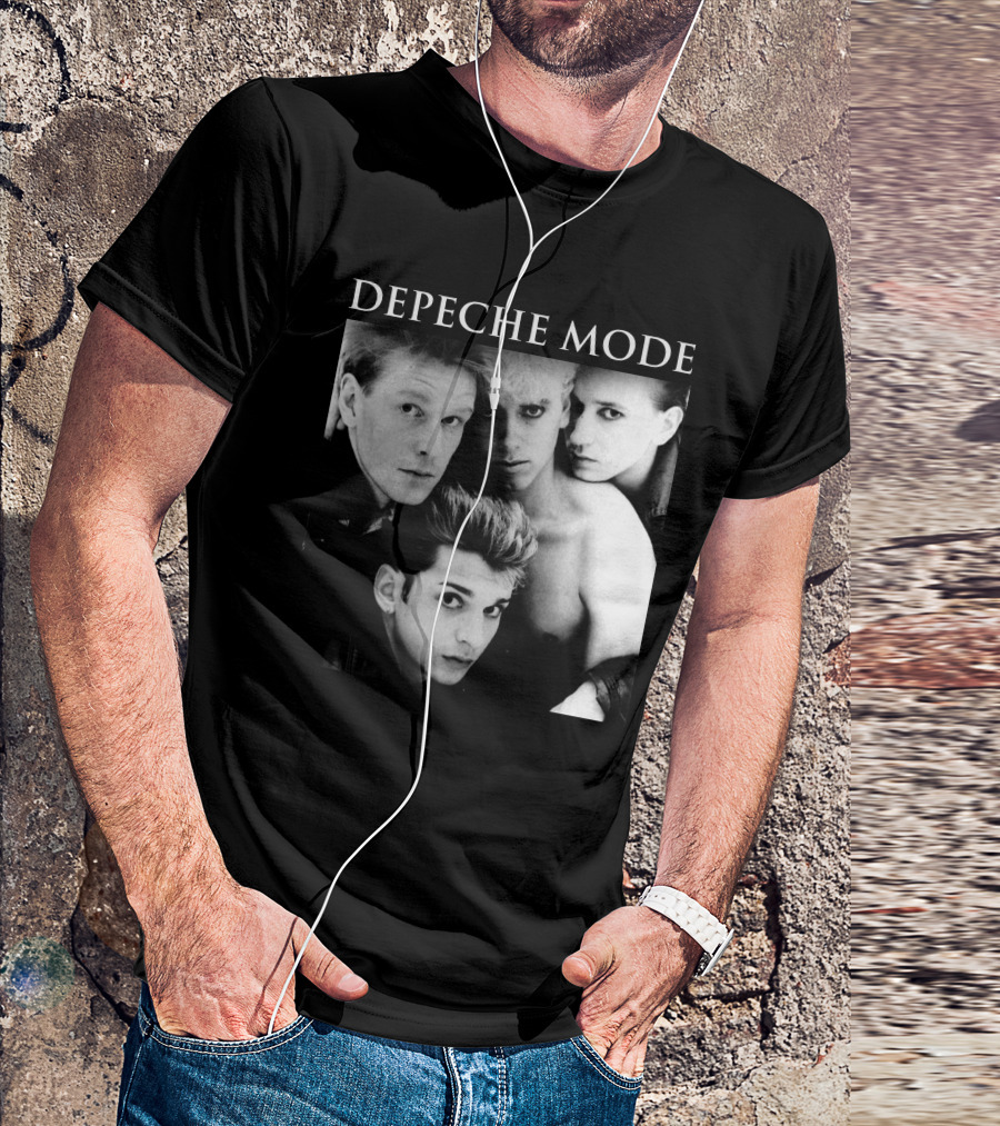 Depeche Mode Band Black And White Photo Quartet T-Shirt