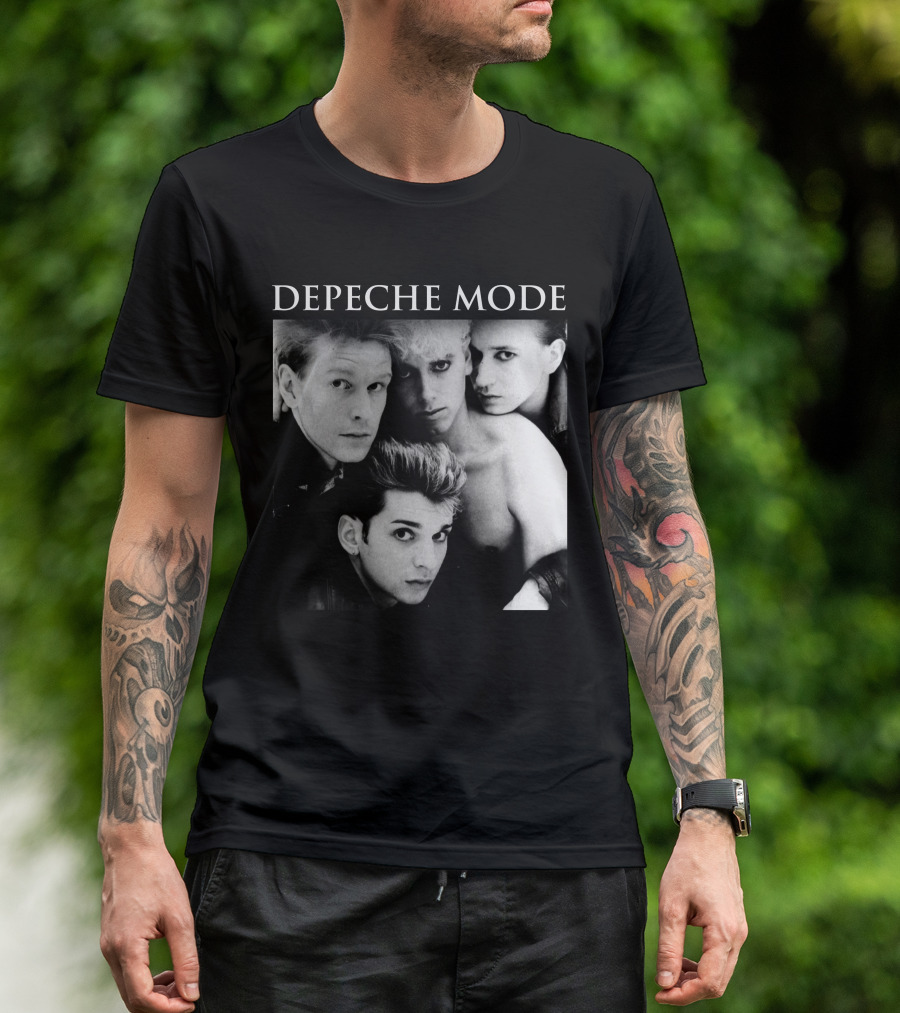 Depeche Mode Band Black And White Photo Quartet T-Shirt