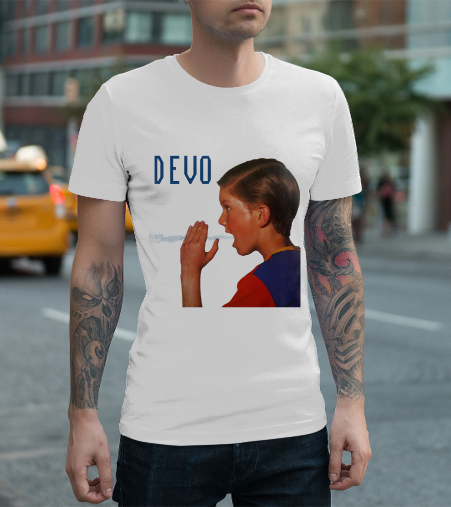 Devo Boy Shouting With Sound Wave T-Shirt