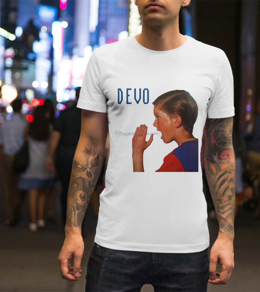 Devo Boy Shouting With Sound Wave T-Shirt