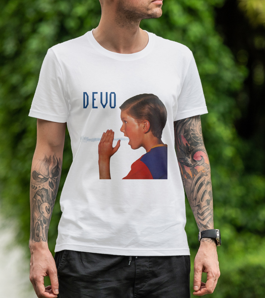Devo Boy Shouting With Sound Wave T-Shirt