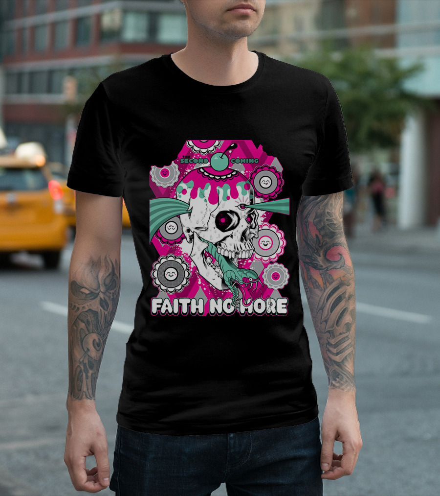 Faith No More Second Coming Skull And Snake T-Shirt