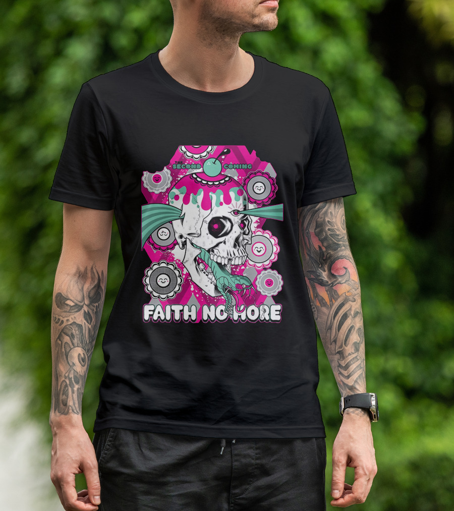 Faith No More Second Coming Skull And Snake T-Shirt