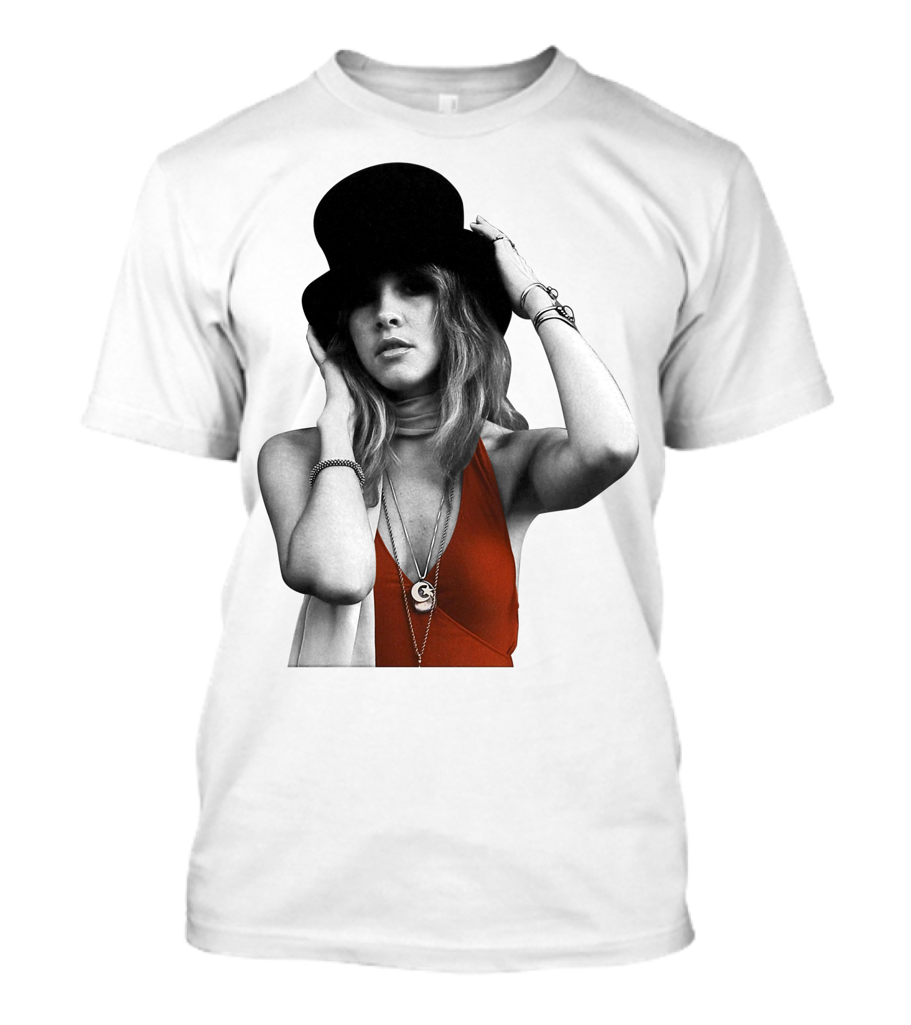 Vintage Style Woman With Hat And Jewelry T-Shirt