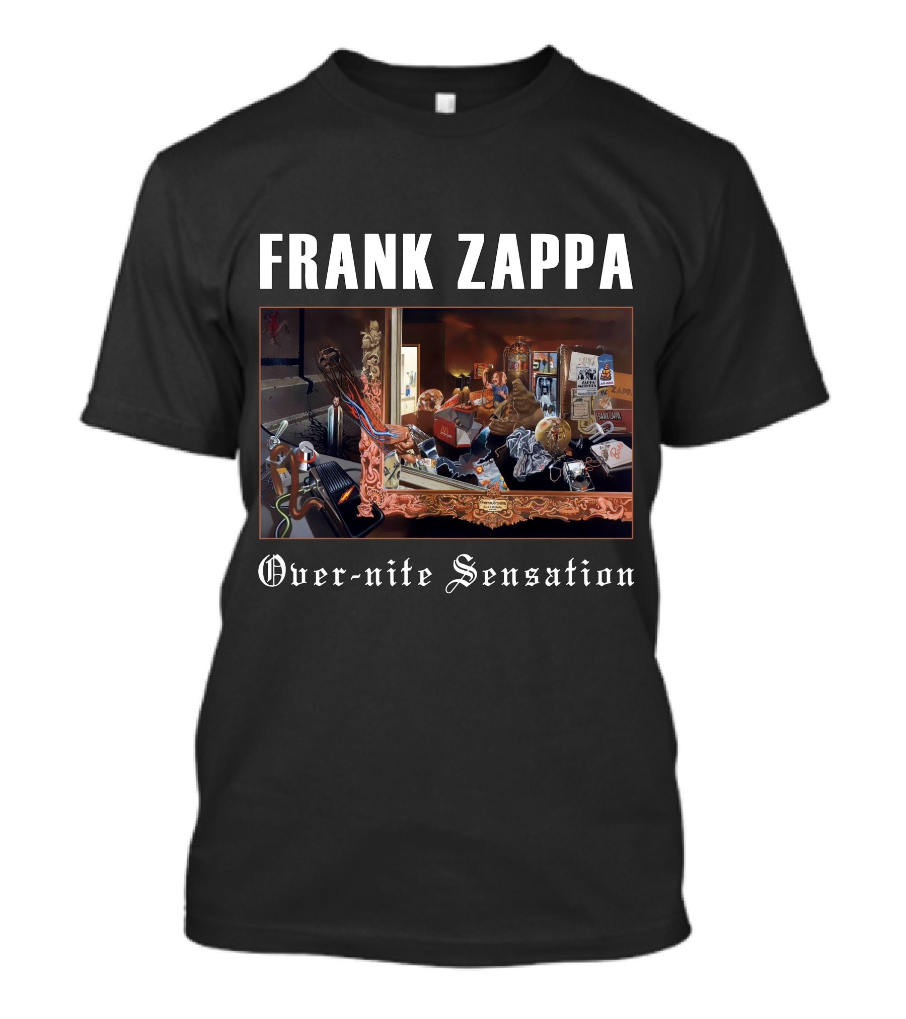 Frank Zappa Over-Nite Sensation Album Cover Artwork T-Shirt