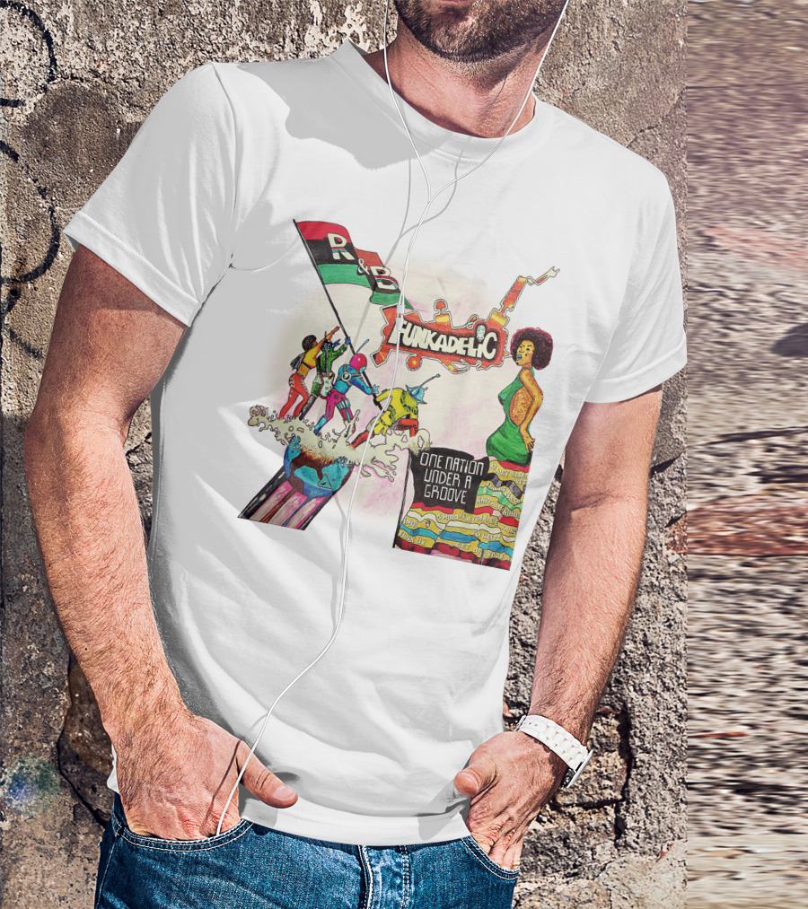 Funkadelic One Nation Under A Groove R&B Psychedelic Style T-Shirt