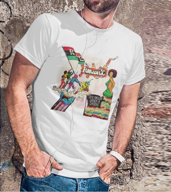 Funkadelic One Nation Under A Groove R&B Psychedelic Style T-Shirt