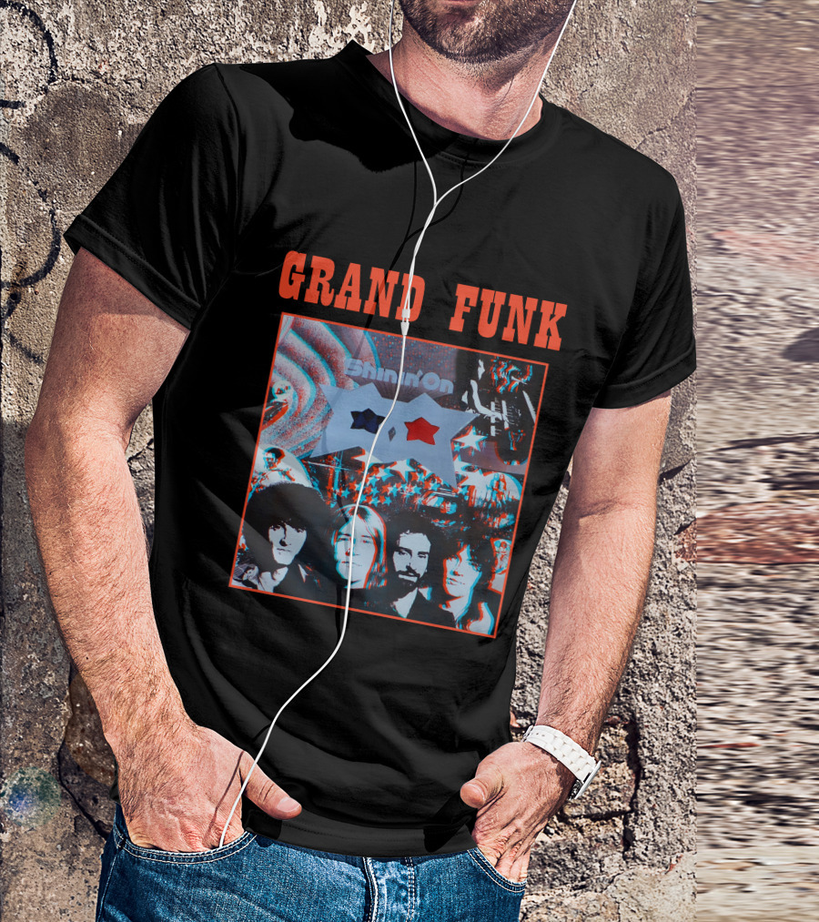 Grand Funk Shinin' On 3D Album Cover Art T-Shirt
