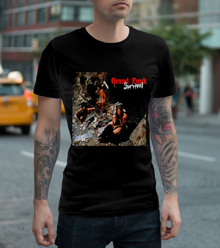Grand Funk Railroad Survival Album Cover T-Shirt