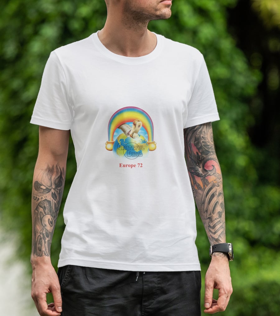 Grateful Dead Europe 72 Rainbow Tour Art T-Shirt