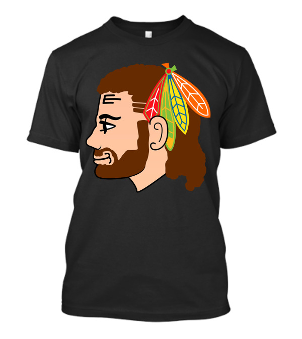 Chicago Blackhawks 2 Warrior Headdress Profile T-Shirt
