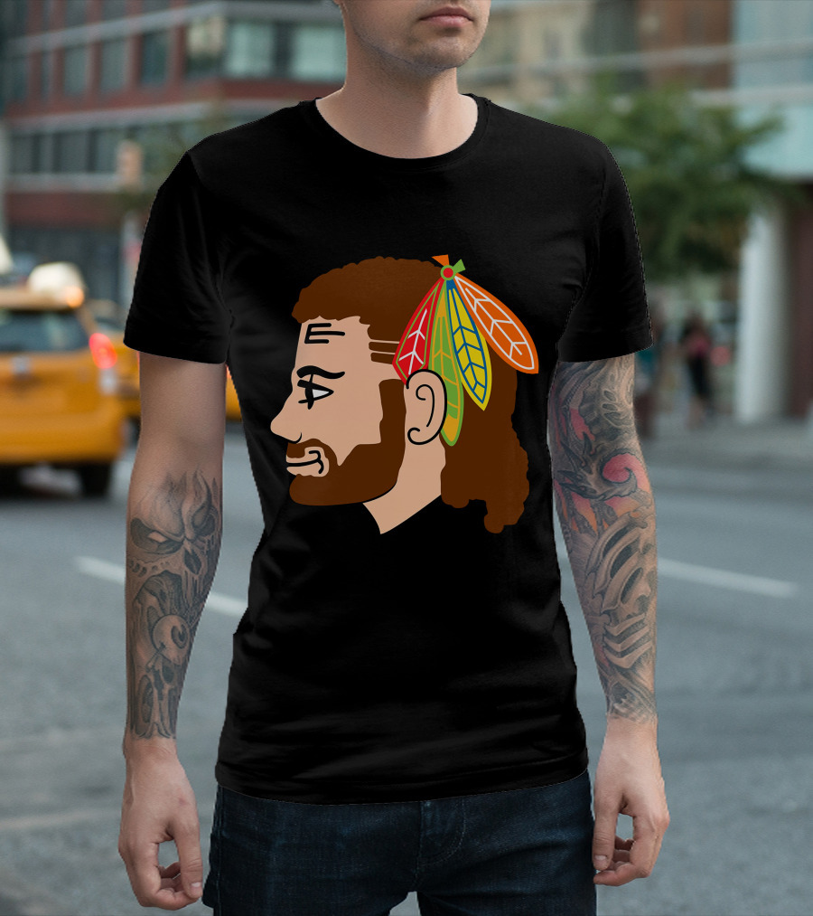 Chicago Blackhawks 2 Warrior Headdress Profile T-Shirt