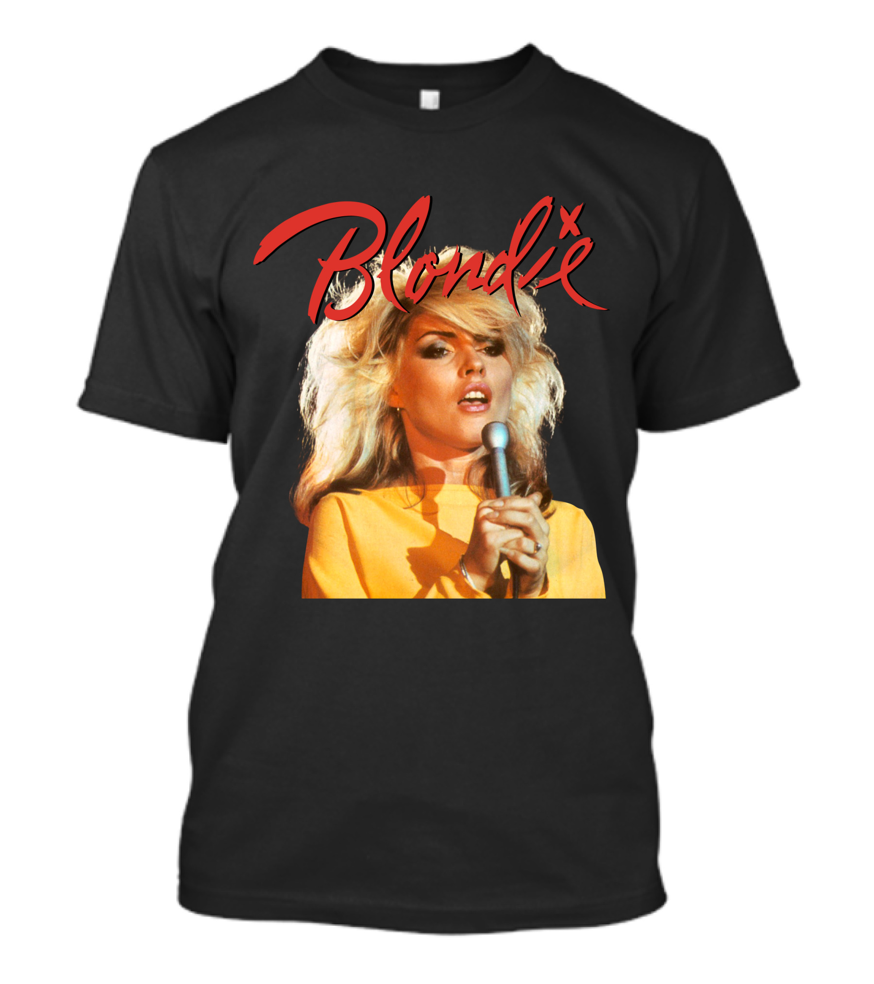 Blondie Vintage Style Concert Photo With Bold Name T-Shirt