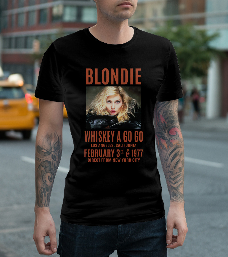 Blondie Whiskey A Go Go Los Angeles February 3Rd 1977 Direct From New York City T-Shirt