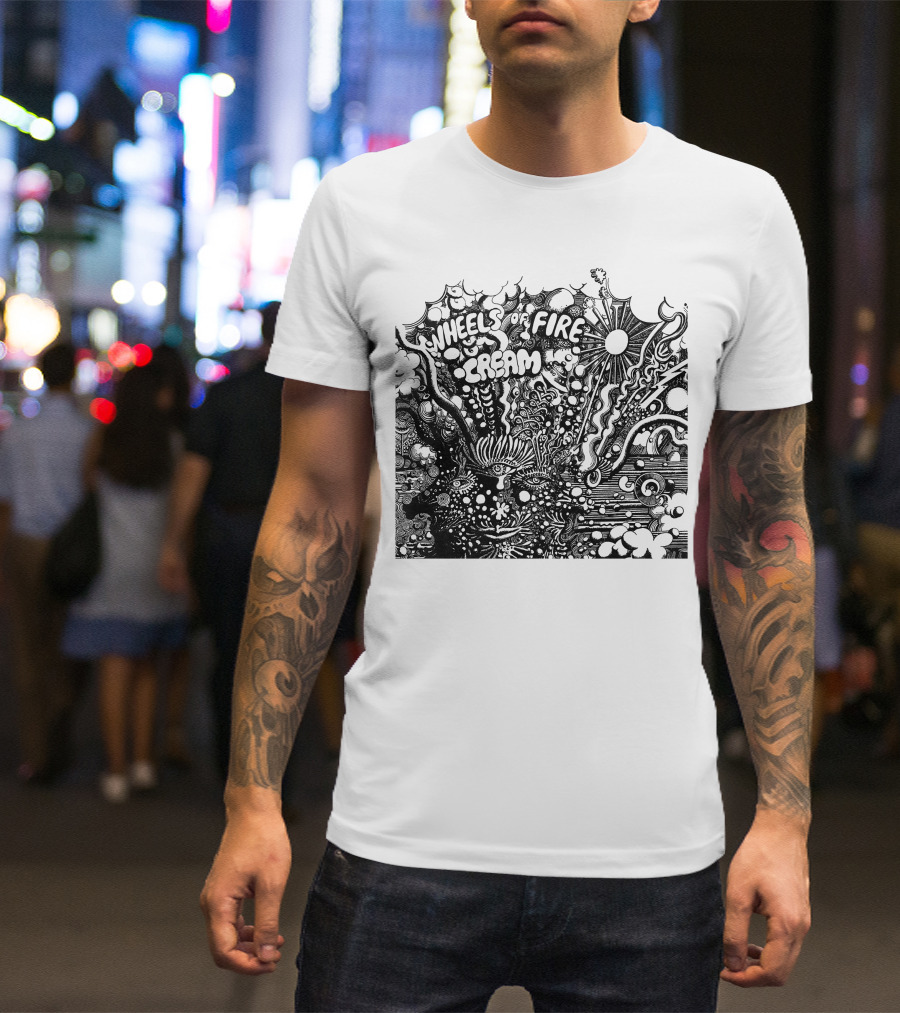 Wheels Of Fire Cream Psychedelic Artwork T-Shirt