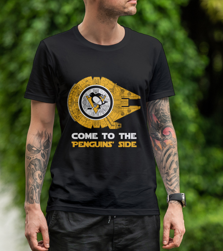 Come To The Penguins' Side Pittsburgh Millennium Falcon T-Shirt