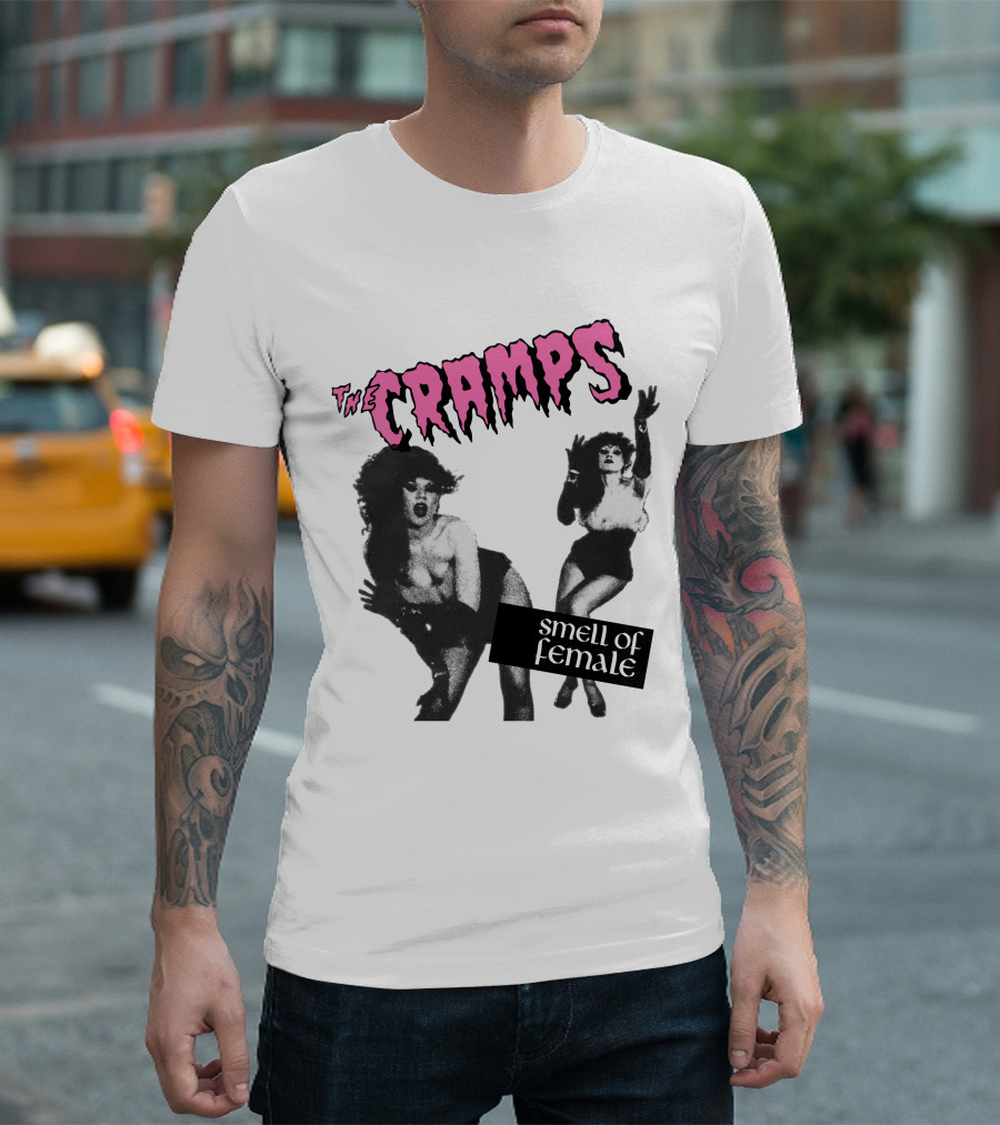 The Cramps Smell Of Female Vintage Punk Rock Album Cover T-Shirt