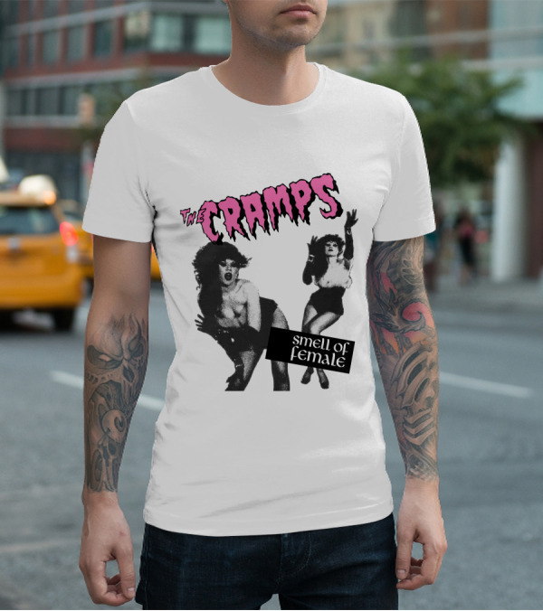 The Cramps Smell Of Female Vintage Punk Rock Album Cover T-Shirt