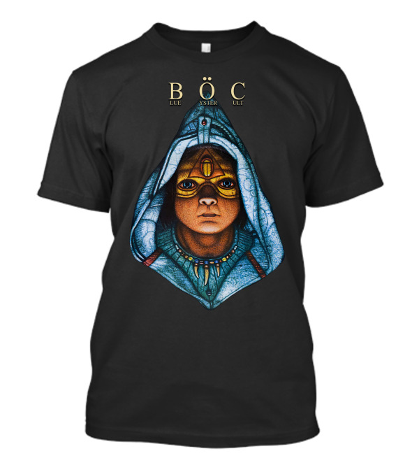 Böc Blue Öyster Cult Hooded Figure Art T-Shirt