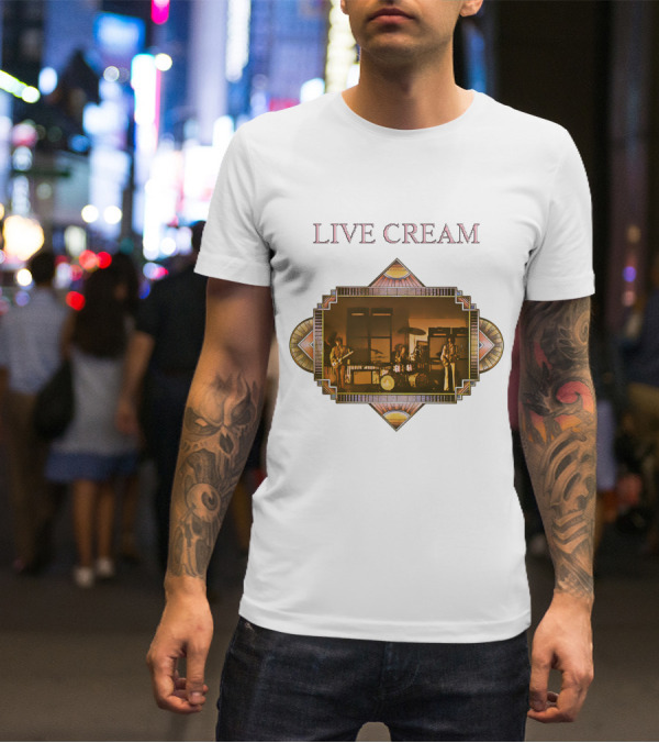 Live Cream Vintage Performance Artwork T-Shirt