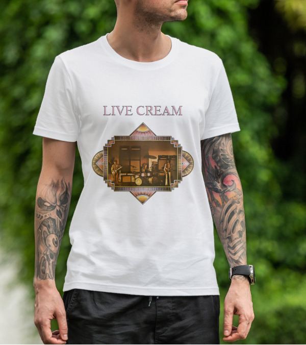 Live Cream Vintage Performance Artwork T-Shirt
