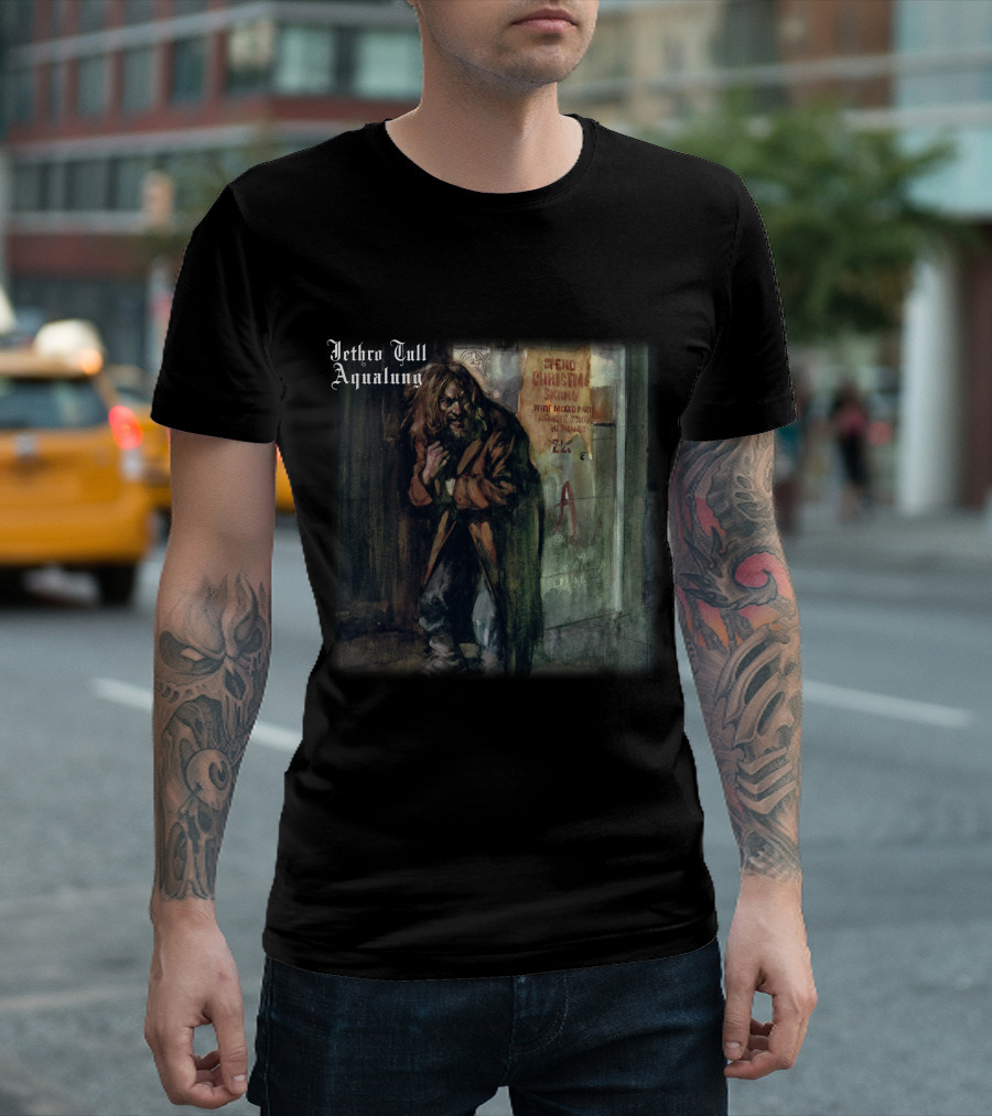 Jethro Tull Aqualung Album Art Homeless Man T-Shirt