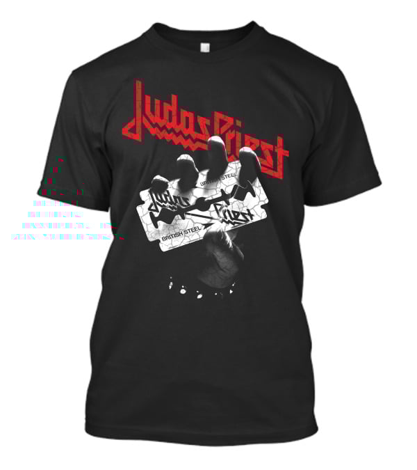 Judas Priest British Steel Razor Blade And Fist T-Shirt